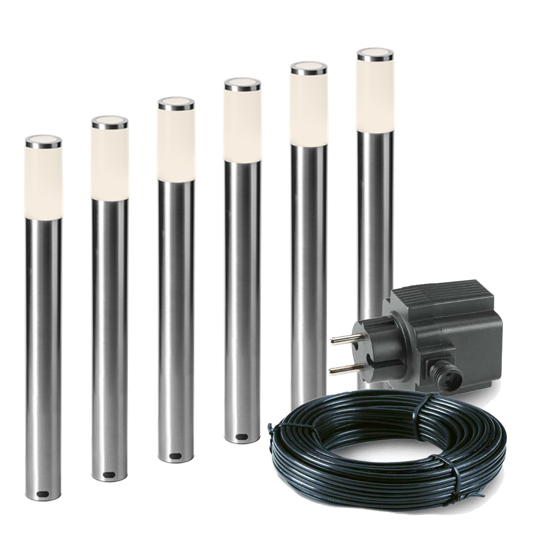 6x LED tuinpaal - 1 Watt - 12V - 600mm - complete set 6x LED tuinpaal - 1 Watt - 12V - 600mm - complete set